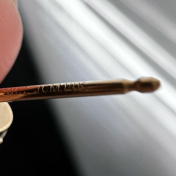 14k solid yellow gold single piercing earrings - Picture 5 of 5